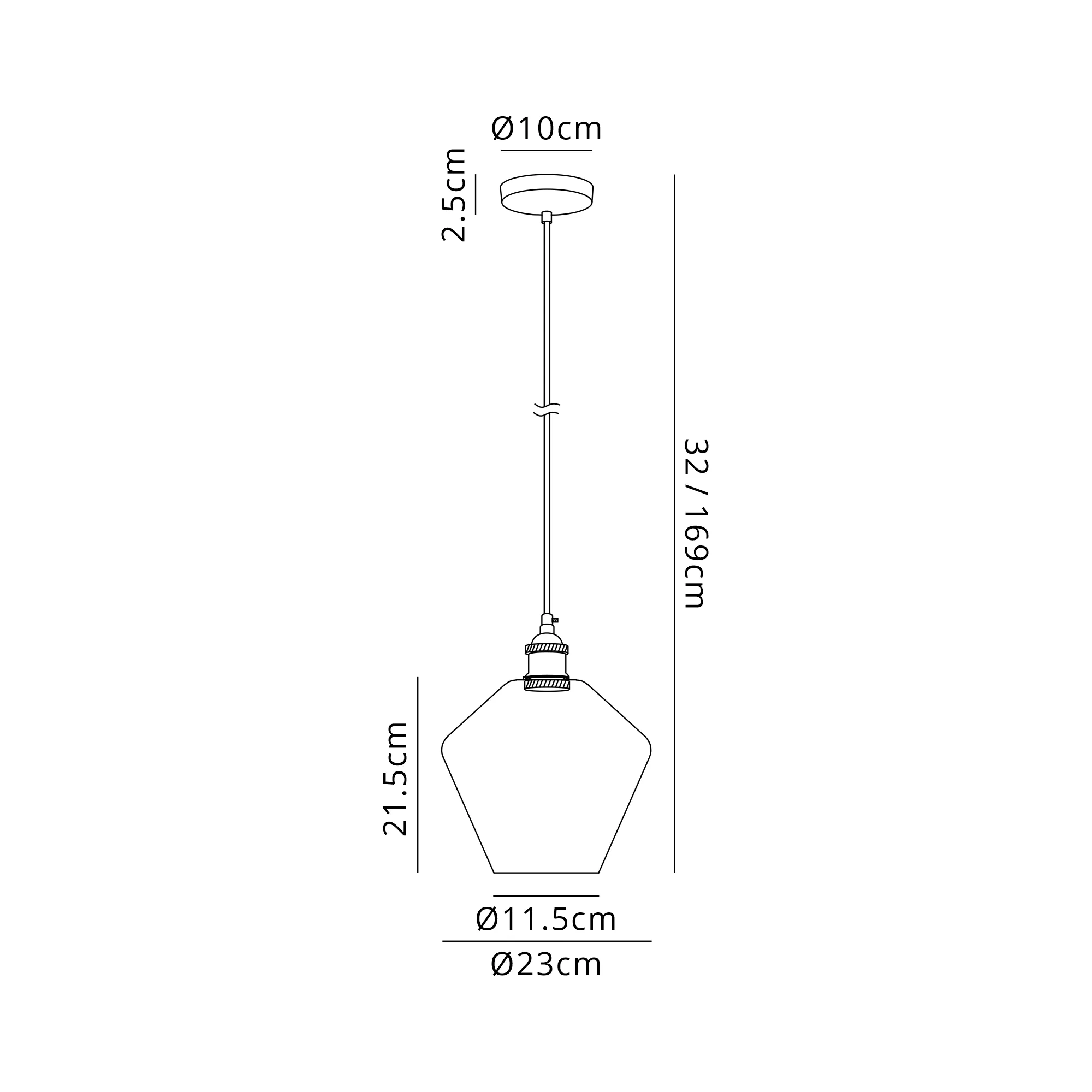Cawdor Single Pendant, 1 Light E27, Matt Black/Black/Amber Diamond Glass DK1139  Deco Cawdor